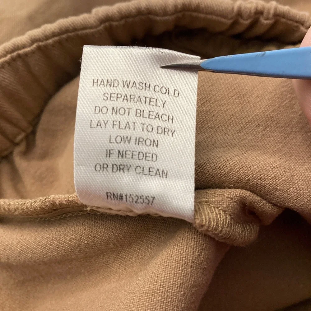 Bailey Rose Tan Cargo Pants Womens Small‎ Cotton Poly Pockets Drawstring